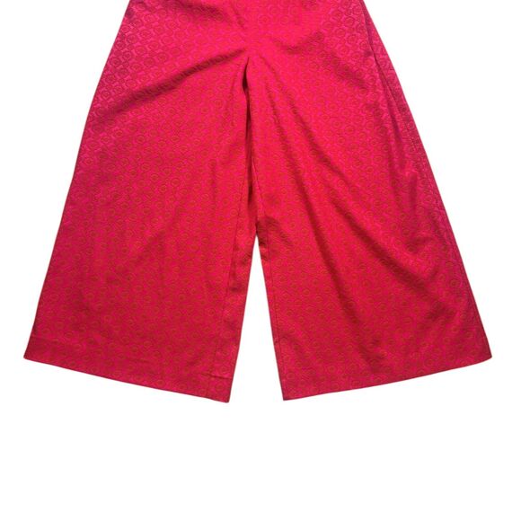 Ett Twa Anthropologie Women's Haley Strapless Jumpsuit Pink Belted Wide Leg US 6 - Picture 6 of 9